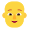 Person- Bald emoji on Microsoft